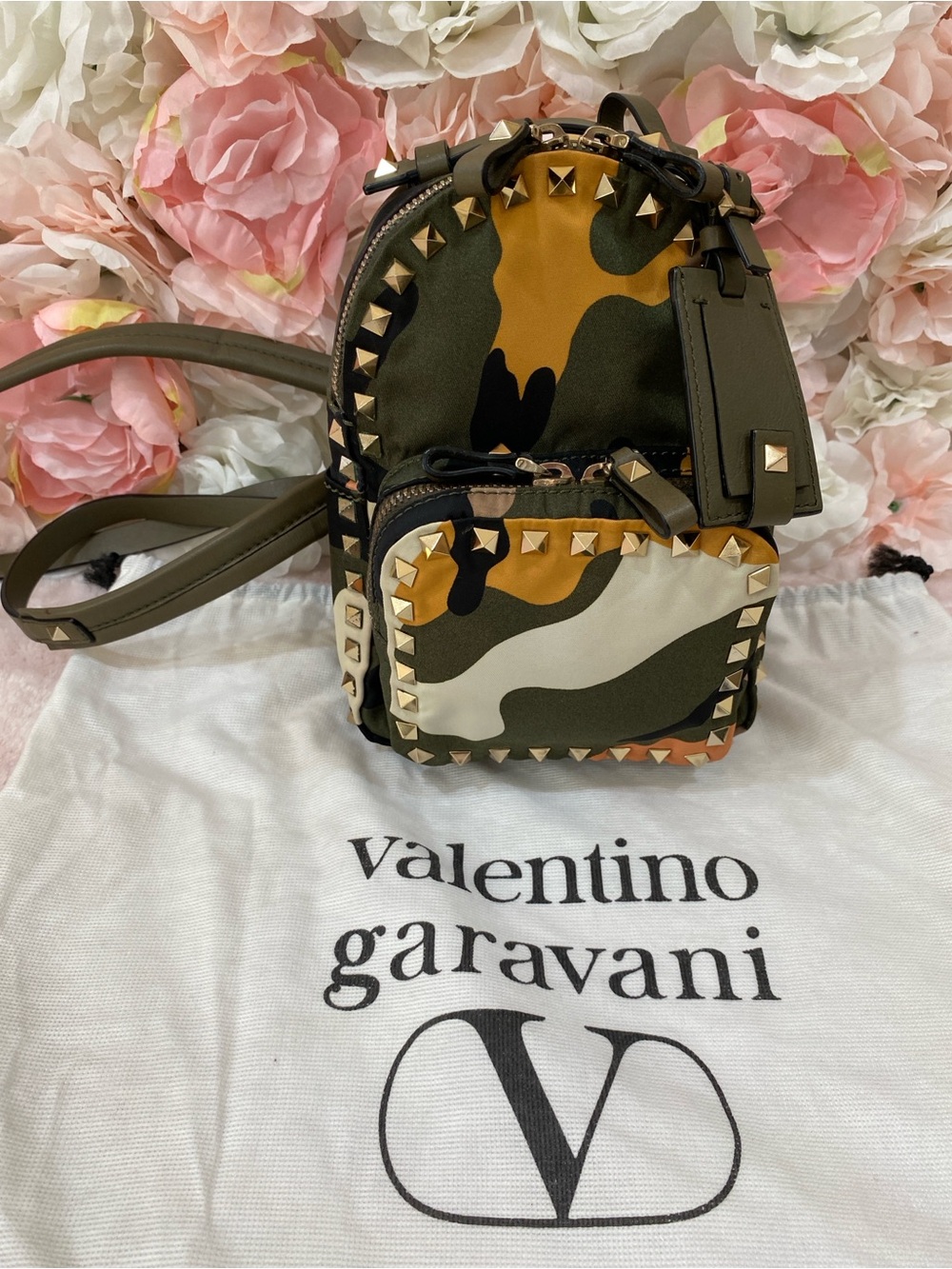 Valentino Garavani Camouflage Mini Rockstud Backpack